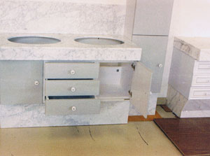 Plan de toilette en marbre